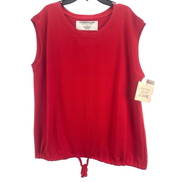 The Sweatshirt Project NWT Red Sleeveless Pullover Tank Top Large Holidays - Picture 1 of 8